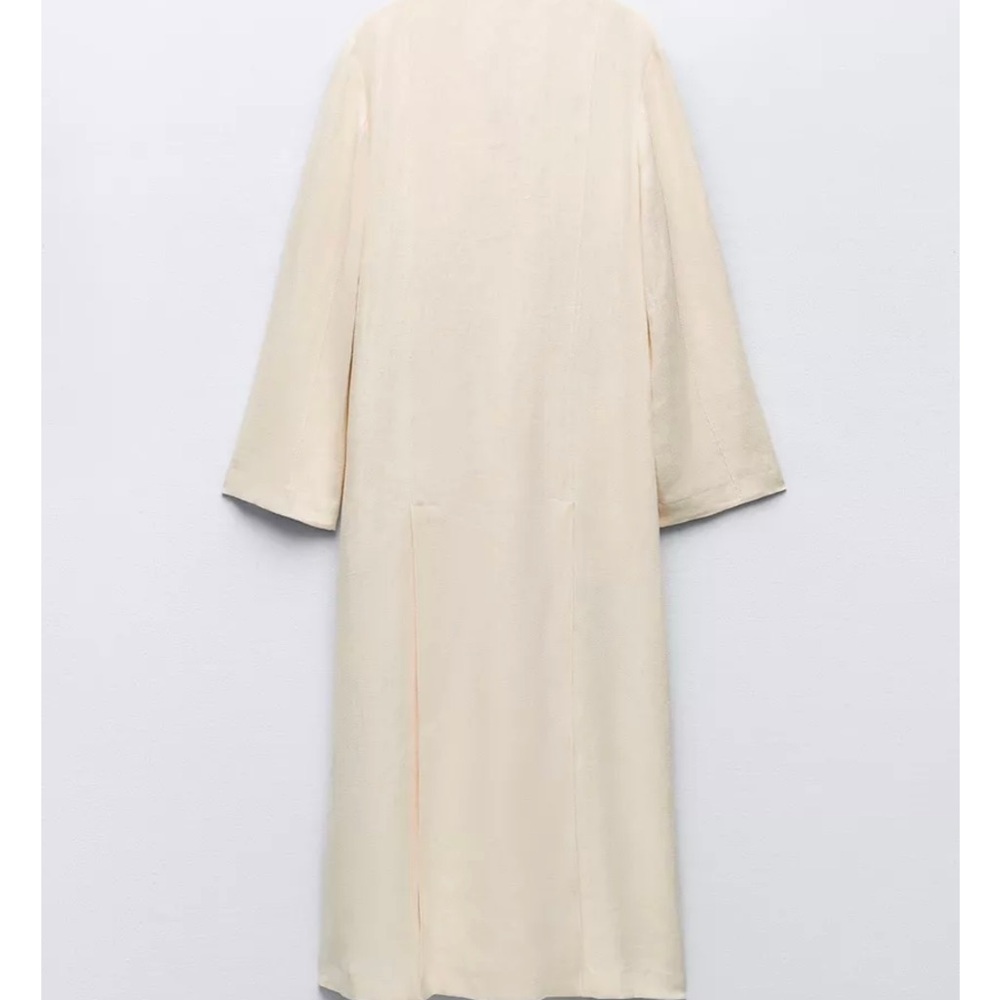 ISO - WANTED - Zara Vented Linen Coat Size Large - Picture 2 of 7
